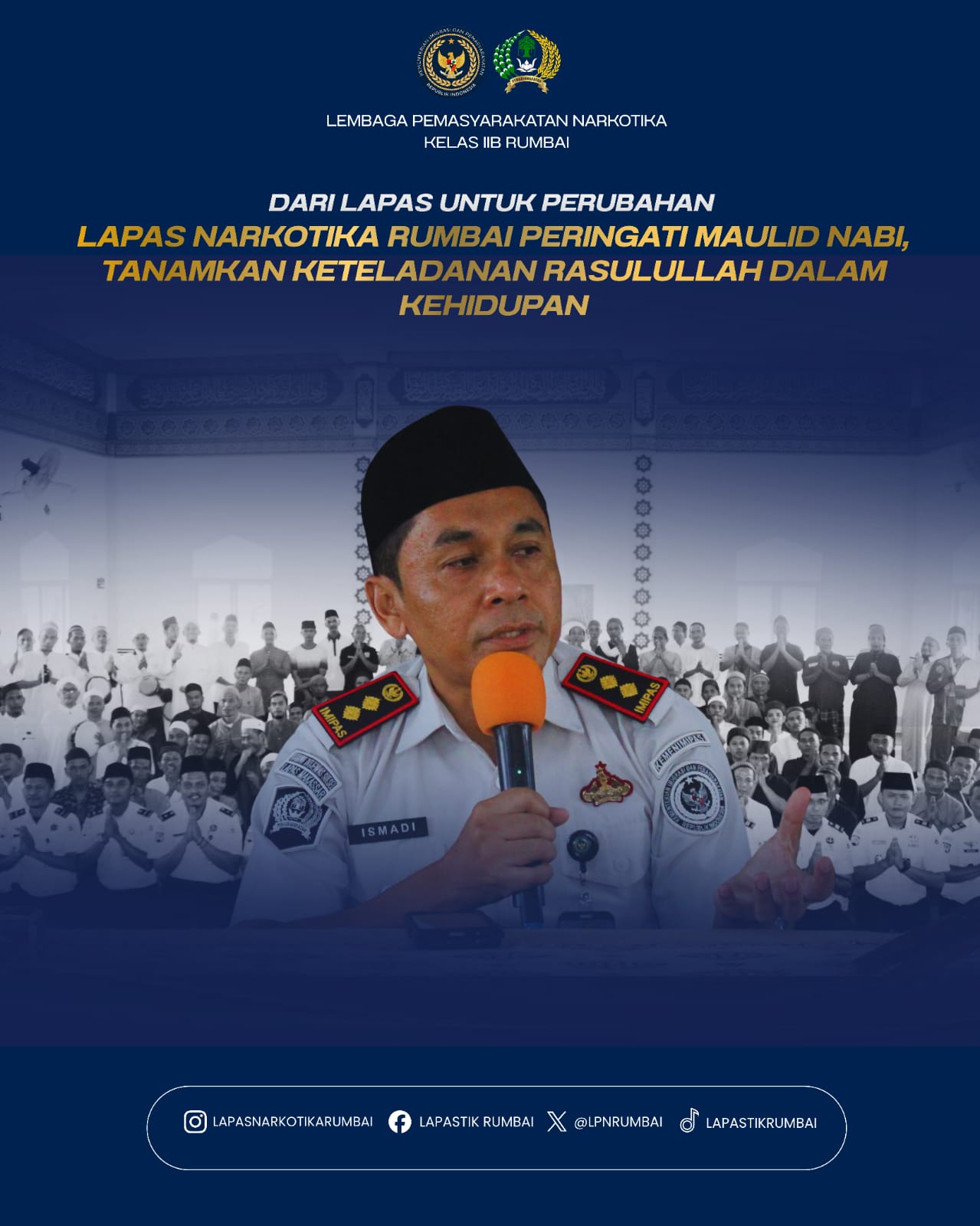 Dari Lapas untuk Perubahan: Maulid Nabi Muhammad SAW Jadi Momentum Warga Binaan Rumbai Perbaiki Diri